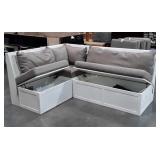 Breakfast Nook Corner Bench seating. Wood bases