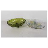 Glass fruit bowls, 12" pedestal centerpiece bowl