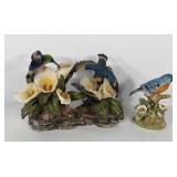 Bird figures, one Angeline Original porcelain