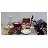 Home Goods includes, Playskool Barn, plates,