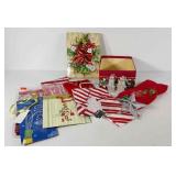 Holiday decorations, hand towels, ornaments, gift