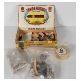 Cigar box full of small sea shells