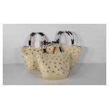 Three star design straw purses