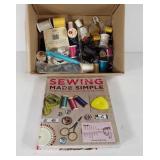 Sewing notions, threads, book, etc.