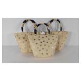 Three star design straw purses