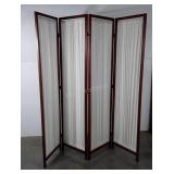 Wooden and cloth divider, 70.5x71.5