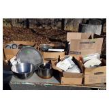 Skid lot of of bakeware,  dishes