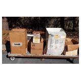 Skid with Fasteners wooden plugs, canning jars,