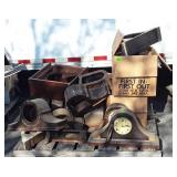 Clocks for parts and Repairs skid, mantel clocks