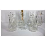 Seven kimax filter flasks no 27060, one 125ML and