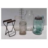 Mason jar group, includes Atlas strong shoulder,