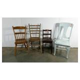 Four mismatched chairs, great project-personalize