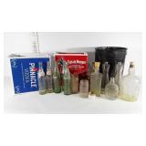 Bottles, including Pepsi-Cola,  Coca-Cola,