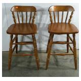 Two bar chairs, 24" to seat