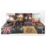 Vinyl records, twelve rock titles, artists