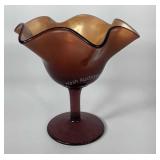 Glassware, footed ruffled candy dish, 5.5"