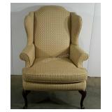 Sherrill Furniture wing back arm chair, damage as