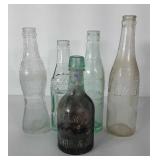 Advertising, glass bottles, includes Pepsi-cola,