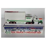Hess toy truck and helicopter with box, 1995
