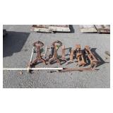Iron Lot, 3 sets of Fireplace Andirons,