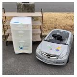 Three pieces:  Mercedes Benz car parts, plastic