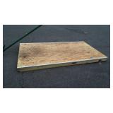 Platform, 4x8ft plywood top on 2x4 board frame.