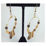 Round beaded earrings