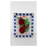 Leaded glass suncatcher panel, 11x14