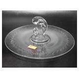 Glassware, handled tidbit tray