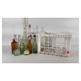 Poly crate with bottle collection, includes