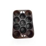 Cast iron muffin pan, made in Taiwan