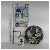 Christmas decor, corrugated metal garden sign