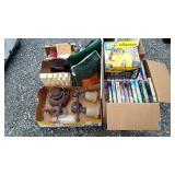 Skid lot, cast iron, VHS tapes, paint sprayer,