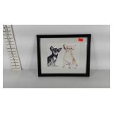 Framed Chihuahua print, 15" × 12"