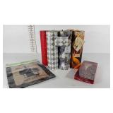 Wine gift containers, garden flag and glass