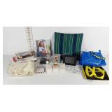 Miscellaneous group, books, picture frames, tote