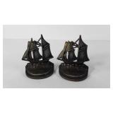 Bradley & Hubbard tall ship bookends