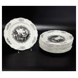 Williamsburg scenes dinner plates by Wedgwood of
