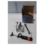 Bicycle parts, includes tire pump, water bottle