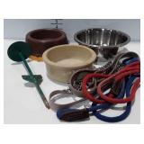 Pet supplies, includes leashes, leads, food and