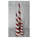 Holiday decor, three glitter swirled candy cane