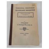 Virginia Historic Marriage Register book for