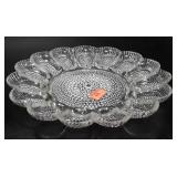 Glassware, deviled egg plate, 11"