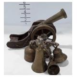 Brass group, includes small cannon and five brass