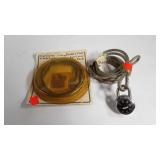 Two Cable locks, key and combo locks