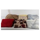 Linens, blanket with sleeves, curtains, and