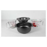 Kitchenwares,  dress cake pan and Pyrex & Anchor