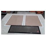 Three poster/photo frames, two 25" × 37", and 37"