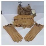 Limited edition scarf, gloves and purse with