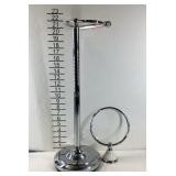 Toilet roll stand and a towel ring